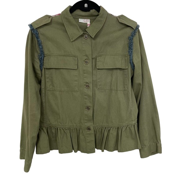 Matilda Jane Moments With You Fringe Printed Letterman Jacket Girls 16 - Picture 1 of 7